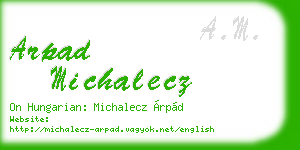 arpad michalecz business card
